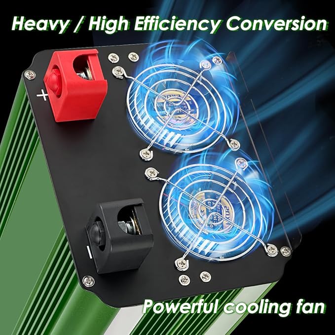LVYUAN 4000 Watt Heavy Duty 8000(Peak) Pure Sine Wave Power Inverter 24V DC to 110V 120V AC Converter with 4 sockets,LED Display,Remote Control and USB Port for Family,RV, Truck,Road Trip,Emergency