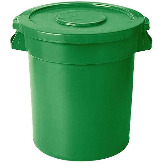 PRO&Family Trash can with Lid (Green, 20 Gallon)