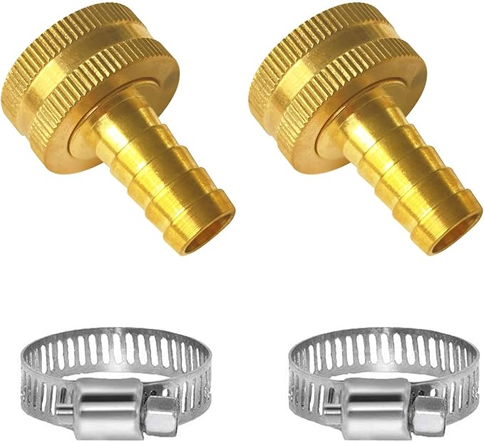 YOUHO Garden Hose Adapter 4PCS 1/2" Drip Irrigation Tubing to Faucet - Reusable Connector Fittings for Most Rain Bird, Orbit, Dig, Toro 1/2 Tubing x 3/4" FHT Garden Extension Repair Fitting