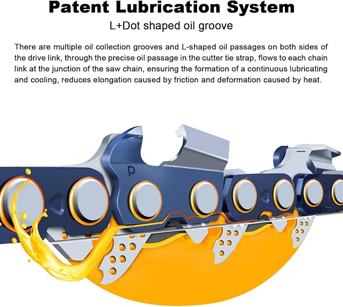 1 Pack 36 inch Chainsaw Chain 114 Drive Link, 57-Teeth 3/8" Pitch .063" Gauge Full Chisel Professional Gas Saw Chain Blade fits Stihl 029 038 MS-310 460 560 36RSF114, Husqvarna 51 55 560XP