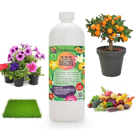 ๐๐๐๐
๐๐๐๐๐๐๐๐ ๐๐ฅ๐ฅ-๐๐ฎ๐ซ๐ฉ๐จ๐ฌ๐ Liquid Fertilizer 10-10-10 for Lawns, Grass, Plants, Vegetables, Fruits & Flowers |10-10-10 Liquid Fertilizer for Indoor and Outdoor Plants (32 OZ)