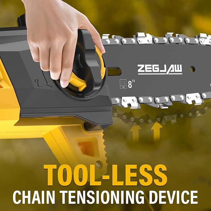 Pole Saw, 8-Inch Pole Saw for Tree Trimming Cordless 15-FT Max Reach, Auto Oiling, Tool-Less Electric Pole Saws, Tree Trimmer with Battery & Fast Charger