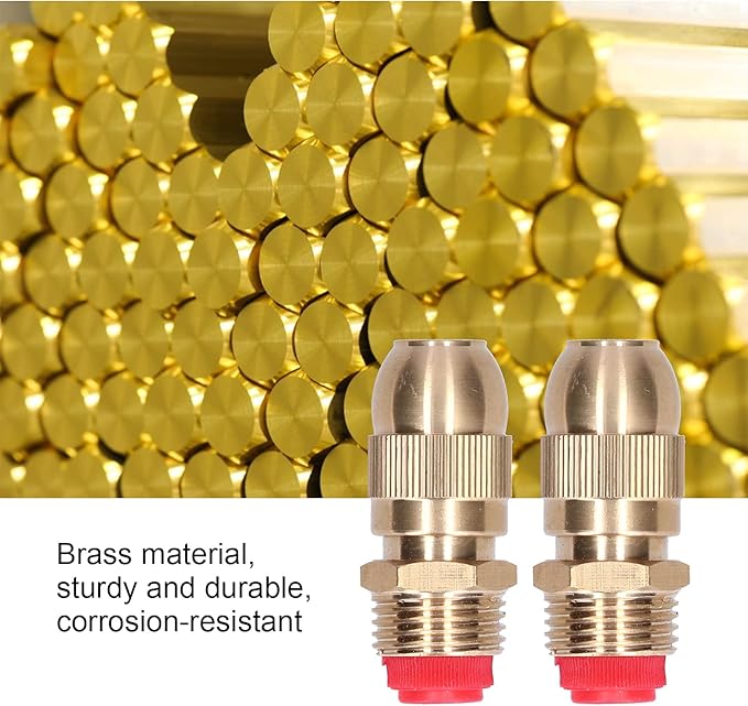 Sprinkler Nozzle, Garden Irrigation Water Spray Head, 2Pcs 1/2 Male Thread Adjustable Watering Sprinkler Garden Lawn Brass Sprayer Nozzle