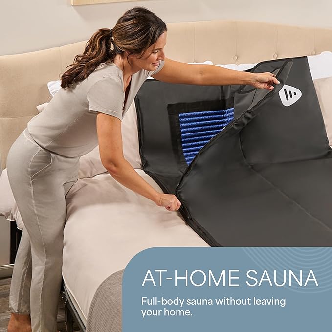 LifePro RejuvaWrap Far Infrared Sauna Blanket for Detox & Relaxation – Available in 5 Colors & 3 Models – Portable Sauna Blanket Infrared for Muscle Relief, Circulation & Recovery – 9 Heat Levels