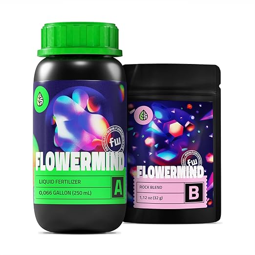 Vegan, Organic Liquid Fertilizer Kit| Biotechnology Fertilizer & Rock Dust, Longer Soil Enrichment | All-Purpose, Organic Liquid Plant Food for Vegetables, Plant| Indoor,Outdoor, 8.5 Fl.Oz +32g