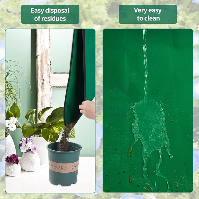 Extra Large Repotting Mat for House Plants Transplanting and Dirt Control Portable Potting Tray Waterproof Potting Mat for Indoor Plants Succulent Gardening Mat Plant Gift for Plant Lovers