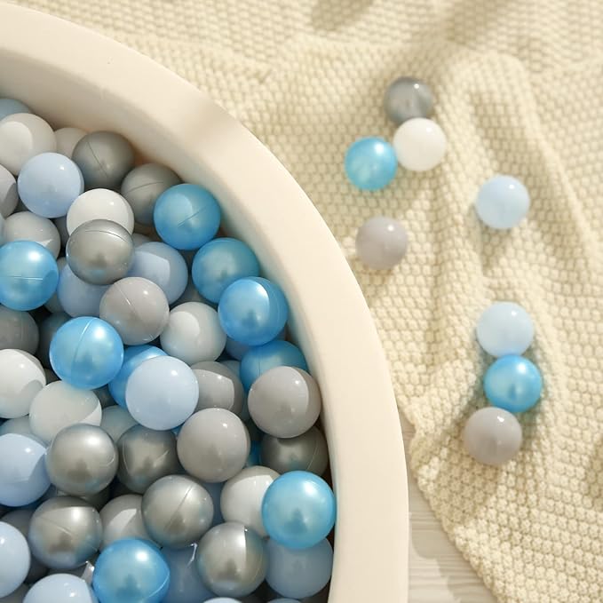 TRENDPLAY Plastic Balls for Ball Pits 2.2 Inch, Pack of 50 100 200 500 Hollow Balls, Perfect for Toddler Baby Pools,Party,Festival Decoration