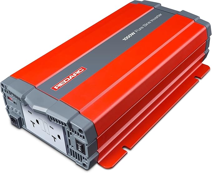 REDARC 1000W Pure Sine Wave Inverter, 12V DC to 110 / 120V AC Power Converter, Portable Power Inverter, Connects to Car Battery System, Adapter for Camper, RV, Truck, Off-Grid Camping