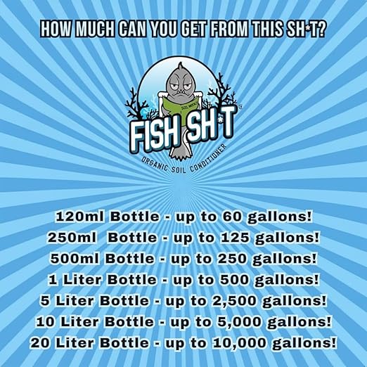Fish Head Farms Organic Soil Conditioner for Yield and Flavor Enhancement. Improves Fertilizer Efficiency. Useful in Both Garden Soil and Hydroponics Applications - 500 Milliliter with 80 Milliliter