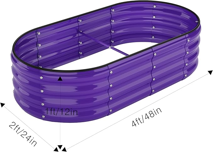 Raised Garden Bed, 4x2x1ft Raised Beds for Gardening Outdoor for Vegetables Flowers Ground Planter Box,Galvanized Raised Garden Beds