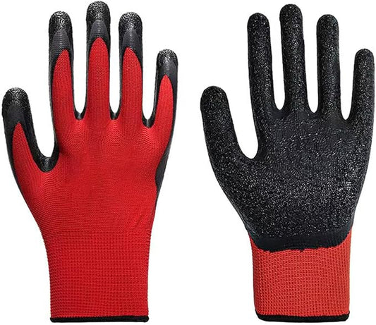 gardening gloves 12 Pairs for work cleaning welding or mechanix material cotton rubber or latex for women or men