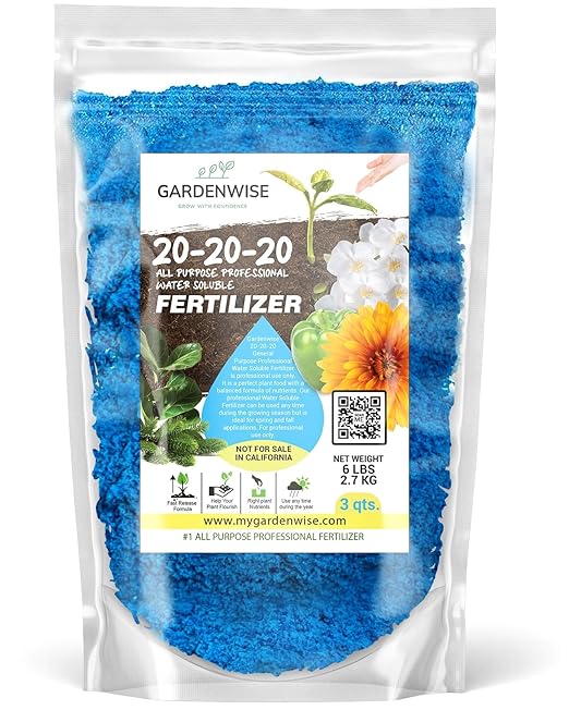 20-20-20 Water-Soluble Fertilizer โ Powder for Liquid Plant Food for Indoor & Outdoor Plants, Orchids, Vegetables, Lawns, Flowers โ 20 20 20 Fertilizer (3 QUARTS)