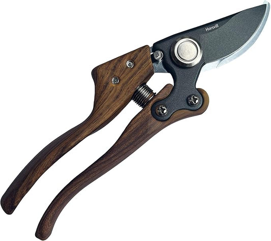 Garden Shears, Japanese Floral branch cutters, Snips for Gardening, Flower scissors Florist clippers, Hand Held Pruners for Gardening Heavy Duty, Pruning shears for garden (Wood Black)