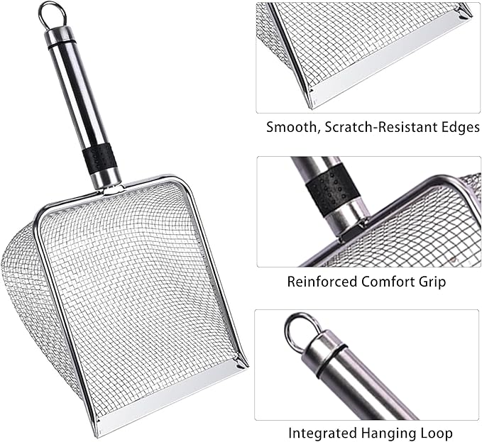 6-Pack Garden Tool Set, Soil Sifter Shovel (3.8 & 5mm Mesh) - Stainless Steel Gardening Kit & Essential Accessories, Garden Hand Tools & Planting Tools, Ideal Gardening Gifts for Women, Men, Mom & Dad