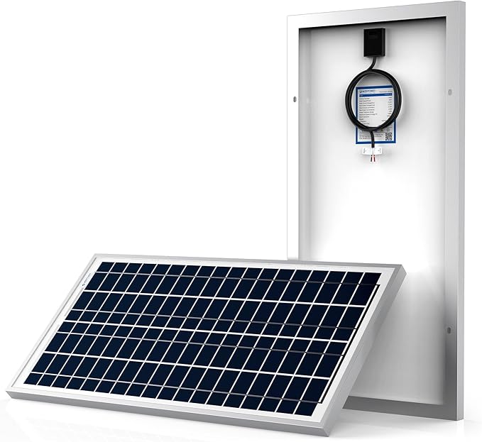 ACOPOWER 35W Small Poly Solar Panel, 35 Watt 12 Volt Solar Panel Single High Efficiency Polycrystalline PV Module for Battery Maintain, LED Light, Monitoring System, Fence, Off-Grid Applications