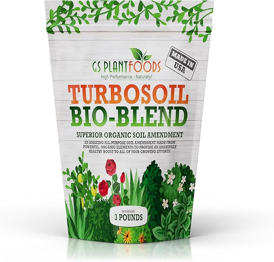 Organic Soil for Vegetable Garden Turbo Soil Bio-Blend, Superior Organic Soil Amendment (3 lbs)