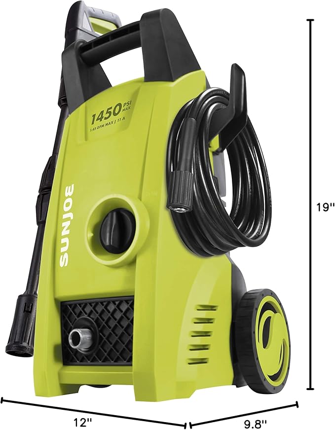 Sun Joe SPX1000 11.5-Amp Electric Pressure Washer, Green