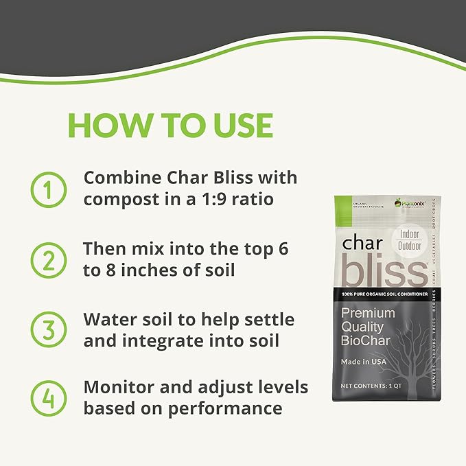 Worm Bliss (1 Qt) + Char Bliss (1 Qt) - OMRI-Listed Worm Castings & Organic Biochar for Plants - All Natural Worm Fertilizer for Plants - Biochar Soil Conditioner - Organic Worm Castings for Plants