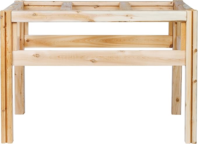 Greenes Fence Six Bucket Elevated Cedar Wood Garden Frame, 43 in. x 28 in. x 30 in. - Made in USA with North American Cedar