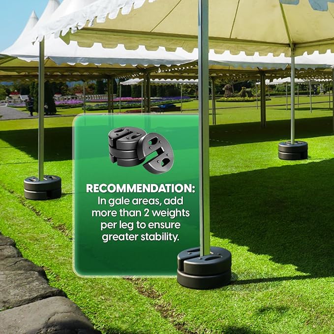 Canopy Weights Set of 4, No-Pinch Design for Simple Setup and Removal, 40 lbs - Holds Tents, Canopies, and Umbrellas in Place for Outdoor Events