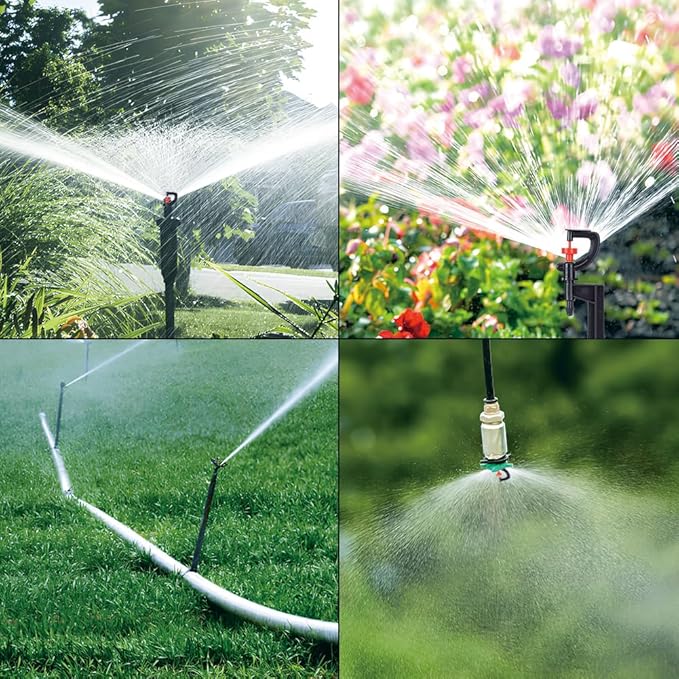 Watering Sprayer, G Type Degree Drip Irrigation Sprinkler Heads Adjustable 360 Drippers Sprinklers Garden System Accessory for Lawn Rotation Spray Nozzle Gardening Micro Sprayers Head