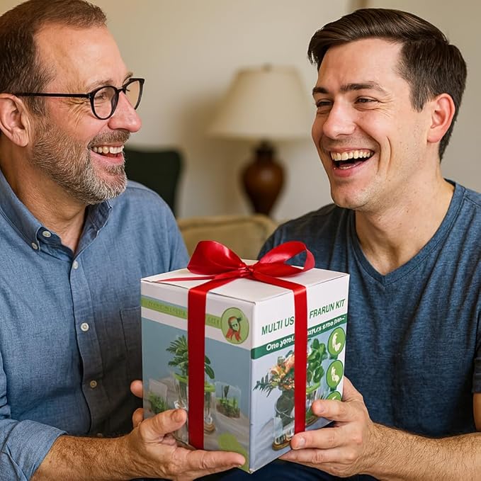 4 in 1 Plant Propagation Station Hydroponic Vase Planter Pot,Indoor Glass Terrarium Planter,Fresh Herb Garden Grow Kit,Home Office Decor,Christmas Birthday Gift for Gardener Women Parents Garden Lover