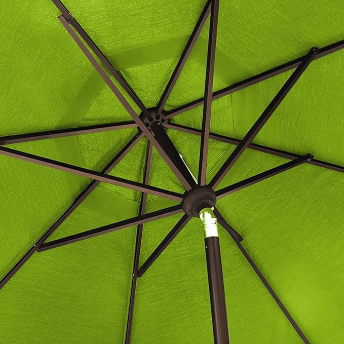 EliteShade USA 10-Year-Non-Fading 9Ft Market Umbrella Patio Umbrella Outdoor Table Umbrella with Ventilation, Macaw Green