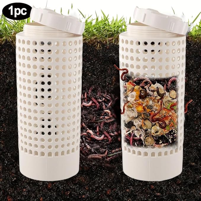 Inground Farm Composter, Outdoor Farm Compost Bin for Reducing Kitchen Food Waste, Raised Garden Beds and Yards, 12 x 6 x 6 inches, Sustainable Gardening Tool Worm Composter (1)