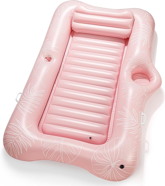 HeySplash Pool Lounger Float for Adult, Inflatable Pool Floats Bed Cooling Contour Lounger Rafts, Water Rafts for Lake, Outdoor Beach Pool Party