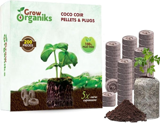 200 Pcs (3.5mm) Peat Pellets for Seedlings, Compressed Seed Starting Plugs Pallet Potting Soil Block, Seed Starter Pellets Soil Pods for Planting Flowers, Herbs, and Vegetables