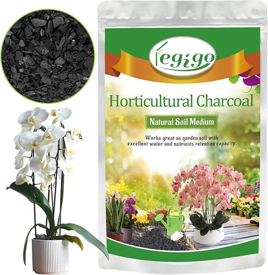 Legigo 6QT All Natural Horticultural Charcoal- Activated Hardwood Plant Charcoal for Soil Amendment, Conditioning Bonsai Soil, Succulent Soil, Terrarium Supplies, Indoor Plant Potting Soil