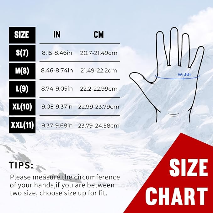 HANDLANDY Waterproof Work Gloves for Cold Weather, Insulated Winter Freezer Work Gloves with Grip for Men & Women