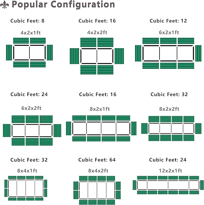 EKX 6x2x2FT Galvanized Raised Garden Bed, Raised Garden Bed Kit-Metal Planter Box Outdoor,Planting for Vegetables, Fruits,Herbs, Flowers-Slive