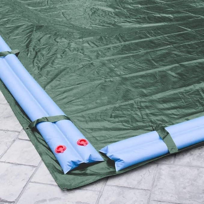 Robelle 16 x 36 ft Heavy Duty Green Winter Pool Cover for Inground Pools, 5 ft Overlap (21 x 41 ft Cover Size), Solid 8 x 8 Scrim, 2.36 oz/yd2, 10-Year Warranty, Style: 321636RA