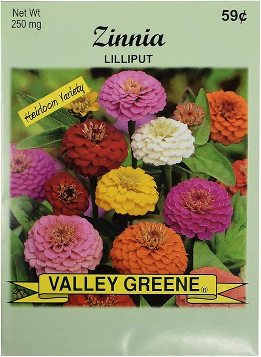Set of Flower Seed Packets! Flower Seeds in Bulk - Great for Creating The Garden of Your Dreams! (100, Zinnia - Lilliput)