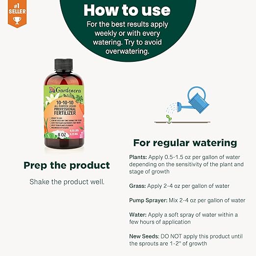 ๐๐๐๐
๐๐๐๐๐๐๐๐ ๐๐ฅ๐ฅ-๐๐ฎ๐ซ๐ฉ๐จ๐ฌ๐ Liquid Fertilizer 10-10-10 for Lawns, Grass, Plants, Vegetables, Fruits & Flowers |10-10-10 Liquid Fertilizer for Indoor and Outdoor Plants (32 OZ)