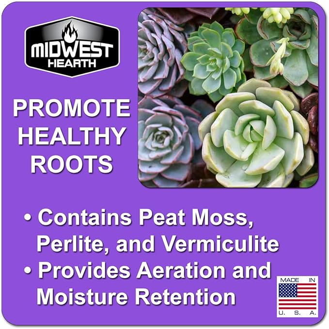 Cactus Succulent Natural Potting Soil Mix (Made in USA) (8 Dry Quarts)