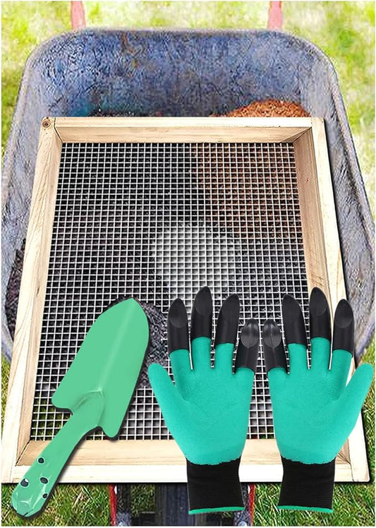Soil Sifter, Dirt Sifter for Gardening, Compost Sifter, Garden Sieve, Light Wood Sifter for Rocks, Screen Sifter Top Soil/Peat Moss/Worm/Leaves/Loam Soil/Sand,Great Garden Tool for Plants & Vegetables