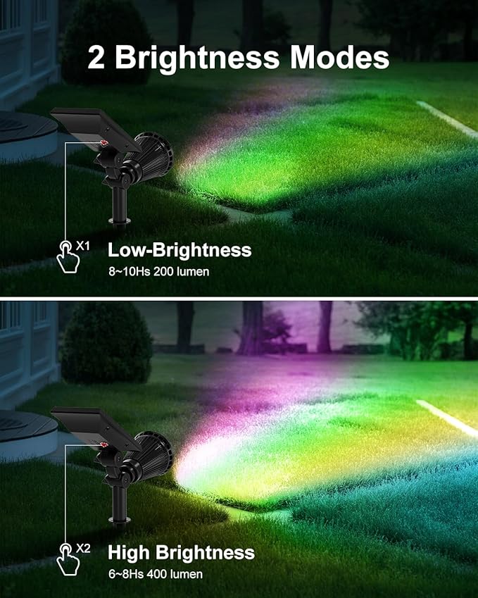 4 Pack Color Changing Solar Spotlights Outdoor for Halloween Decorations Spooky Ghost, Spider Web, Tombstone, Pumpkin, Waterproof Solar Landscape Spot Lights Uplighting for Outside House, Yard, Garden