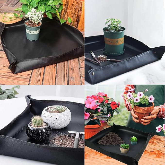 15 Pieces Succulent Plants Tools - Plant Repotting Mat and Storage Bag,Mini Garden Transplanting Tools for Indoor Outdoor Miniature Fairy Flower Plant Care