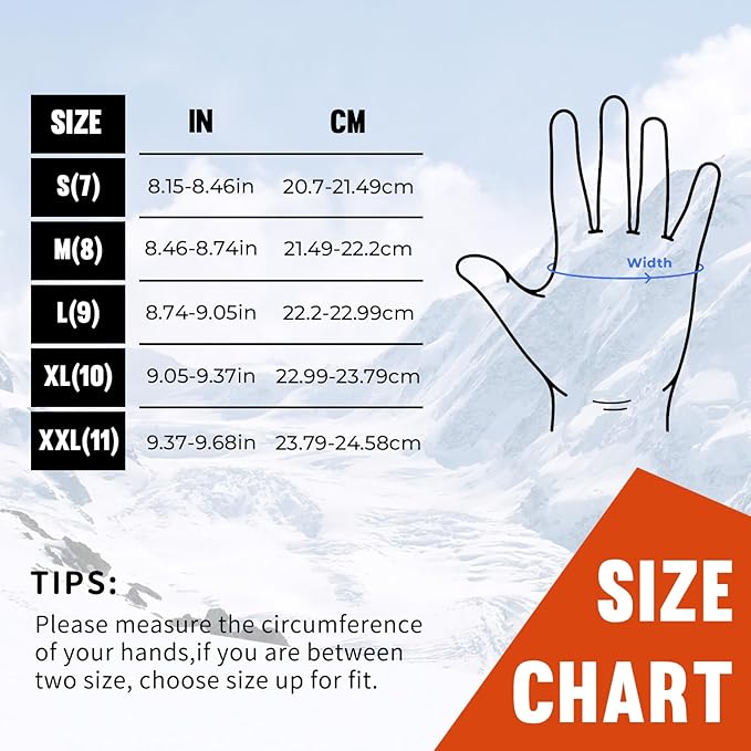 HANDLANDY Waterproof Work Gloves for Cold Weather, Insulated Winter Freezer Work Gloves with Grip for Men & Women