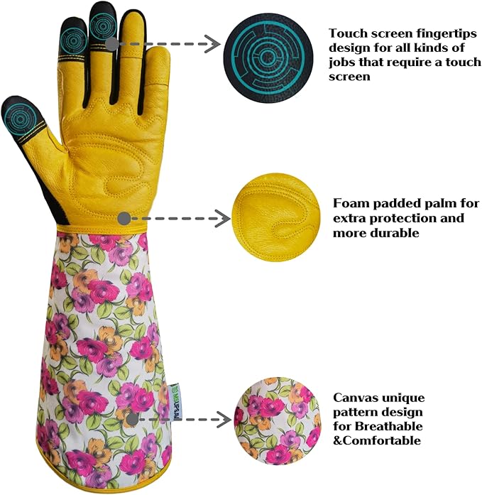 Gardening Gloves for Women and Men, Thorn Proof&Puncture Resistance Garden Gloves,Gauntlet Gloves,Gifts
