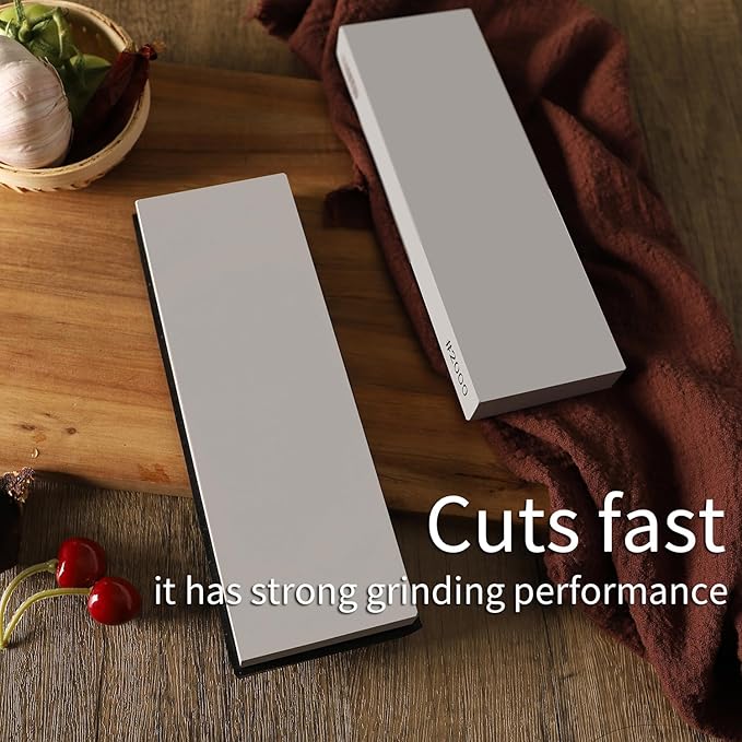 Whetstone Knife Sharpening Stone Medium Grit #2000, Strong grinding power, Splash and go, Cuts fast, Not clog, Whetstone knife sharpener, Sharpening Stones for Knives