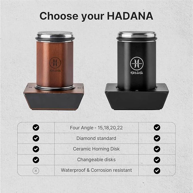 HADANA Rolling Knife Sharpener Tool Kit for Straight Edge - 360 Diamond Disc,600 Ceramic Honing Disc,Magnetic Angle with 15,18,20,22 Degree for various type of Kitchen Knives (Walnut Edition)