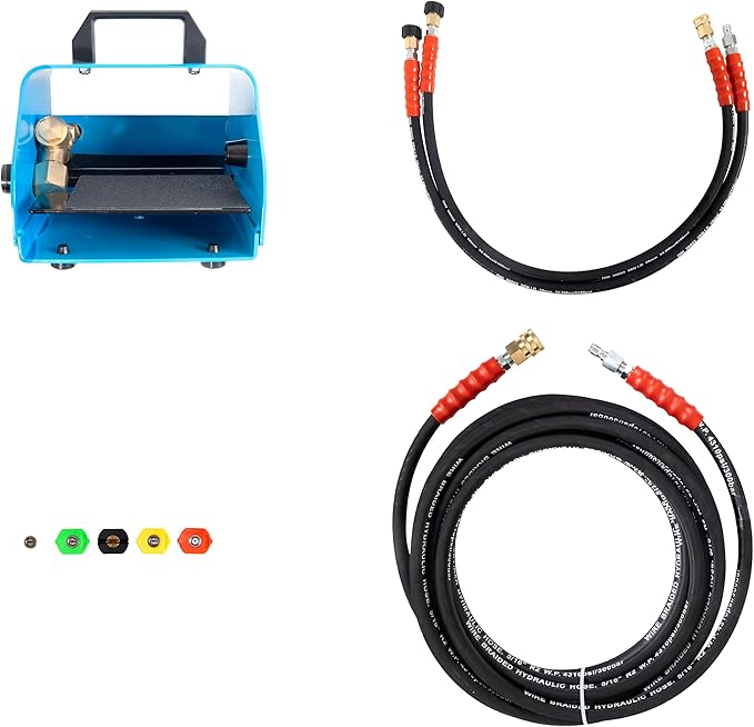 Canpump 2-in-1 Pressure Washer & Sewer Jetter 5200 PSI 6.6 GPM – 24 HP Loncin Engine, Belt-Drive Triplex Pump – 200 ft Hose w/Reel, Foot Valve, Spray Gun, Power Washing Hose, Nozzles