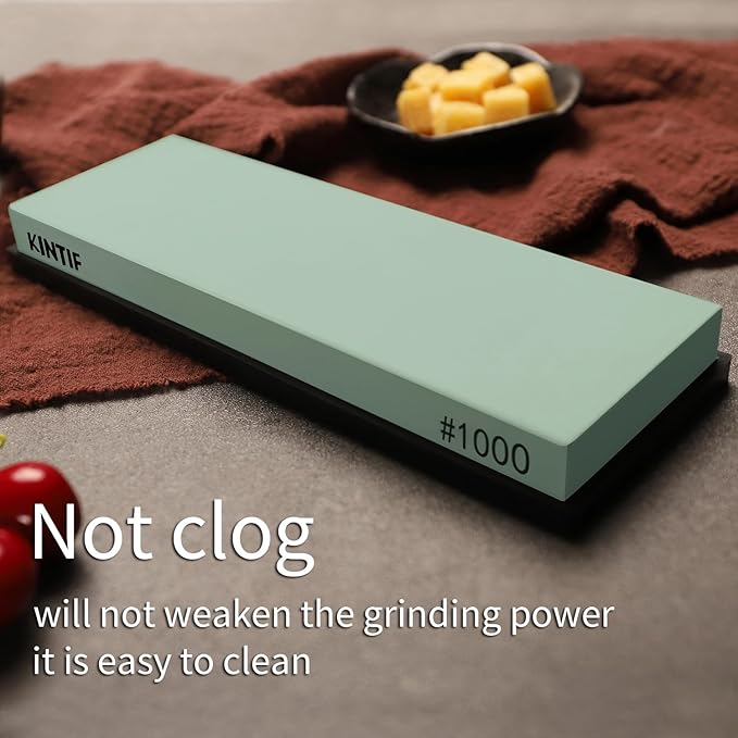 Sharpening Stone Whetstone Medium Grit #1000, Strong grinding power, Splash and go, Cuts fast, Not clog, Sharpening Stones for Knives, Whetstone knife sharpener