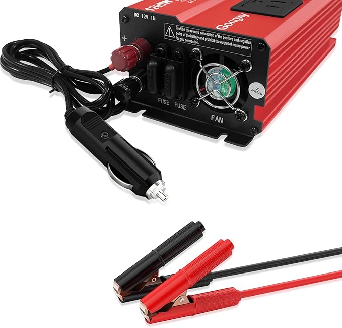 Car Power Inverters 1200W Inverter - 12v DC to 110v AC Converter with AC Outlets USB Type-c Port,Car Power Converter for Truck/Home/Vehicles/Laptop Trip