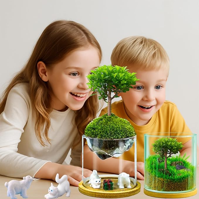 4 in 1 Plant Propagation Station Hydroponic Vase Planter Pot,Indoor Glass Terrarium Planter,Fresh Herb Garden Grow Kit,Home Office Decor,Christmas Birthday Gift for Gardener Women Parents Garden Lover