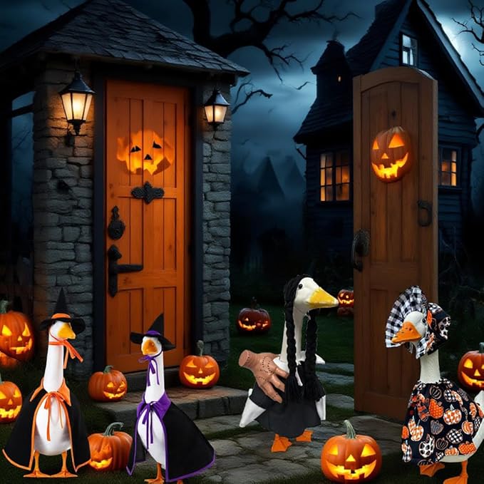 YLYGJGL Halloween Porch Goose Costume Set - 23 Inch White Goose Decor, Carnival Easter Party Outdoor Decoration