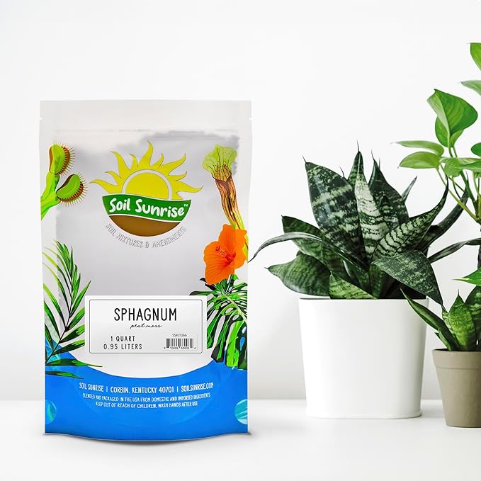 Long Fibered Sphagnum Peat Moss (1 Quart), All Natural Dried Moss for Orchids, Carnivorous Plants, Decorating, Terrariums